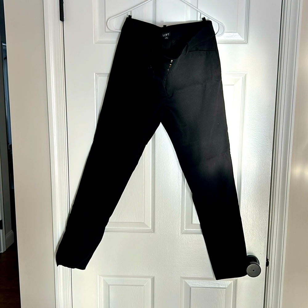 Loft crop black work pants